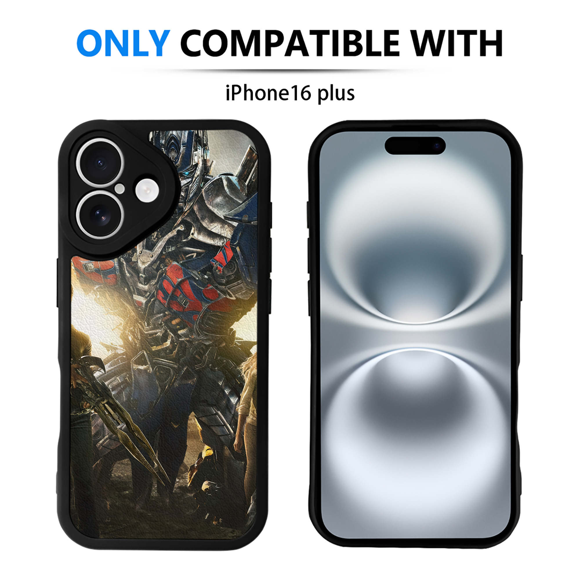 （画像用） Transformers トランスフォーマー 【iPhone 16シリーズ対応】シリコンスマホケース（レザー調） 材質：シリコン